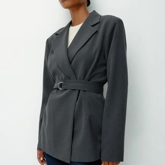 H&M Charcoal Gray Blazer - Picture 3 of 10
